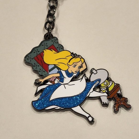 Loungefly Disney Alice in Wonderland Alice Falling Keychain NEW - Picture 4 of 11